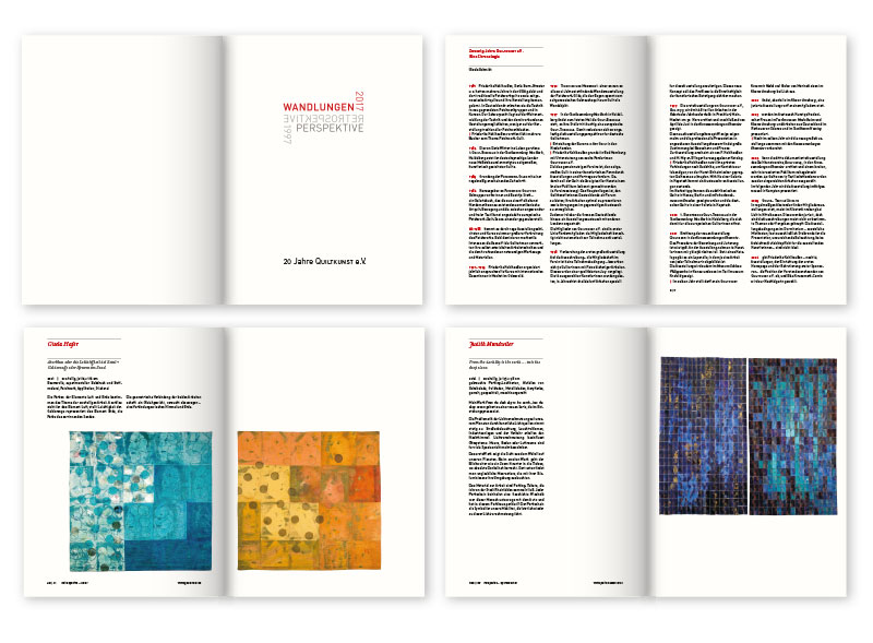 Innenseiten, Ausstellungskatalog, 20 Jahre Quiltkunst e.V.